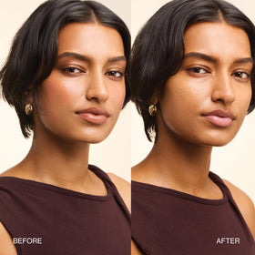 Tata Harper emulsified oil turning milky to show easy rinse and removal