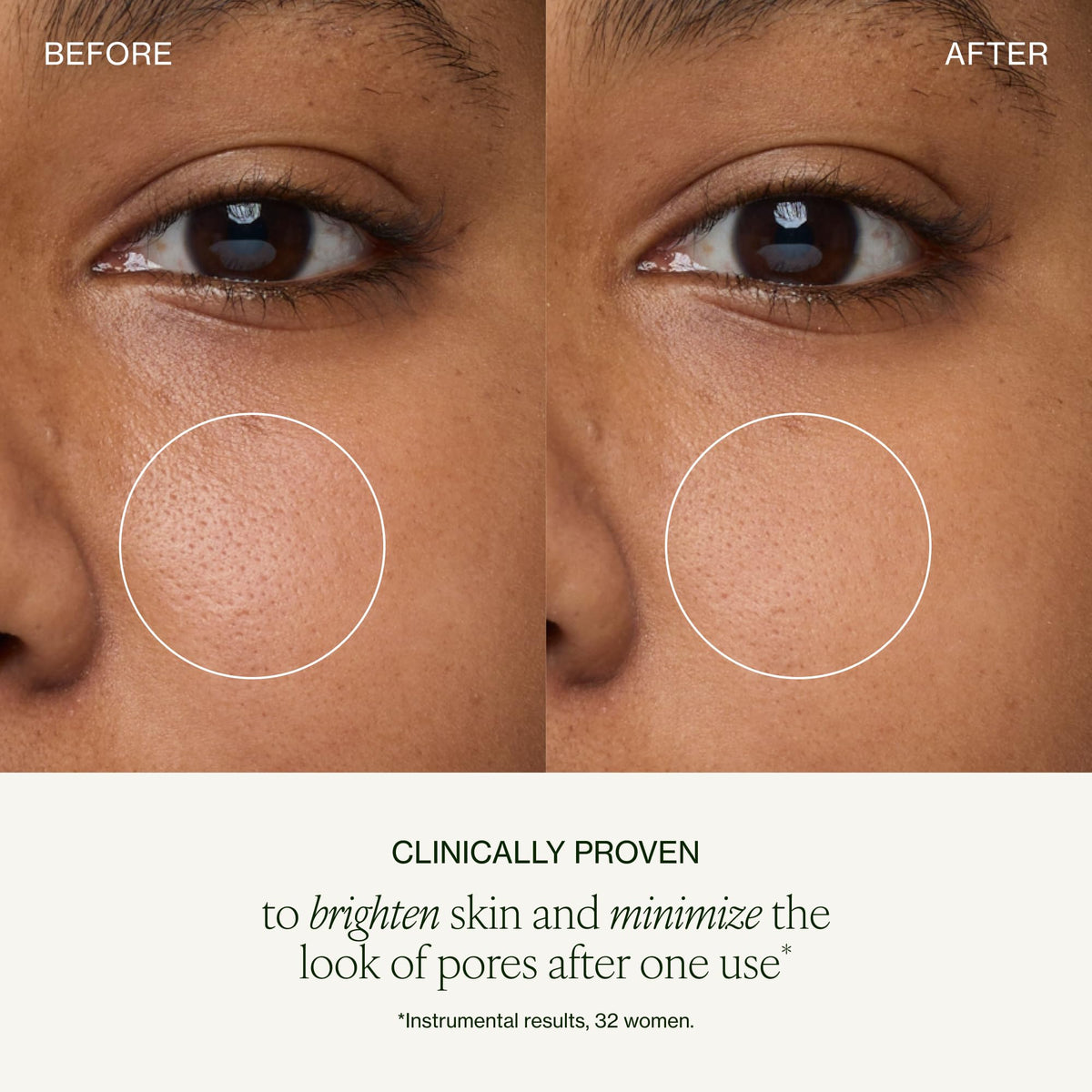 Tata Harper shot of apricot microspheres illustrating mild polishing action for smoothness