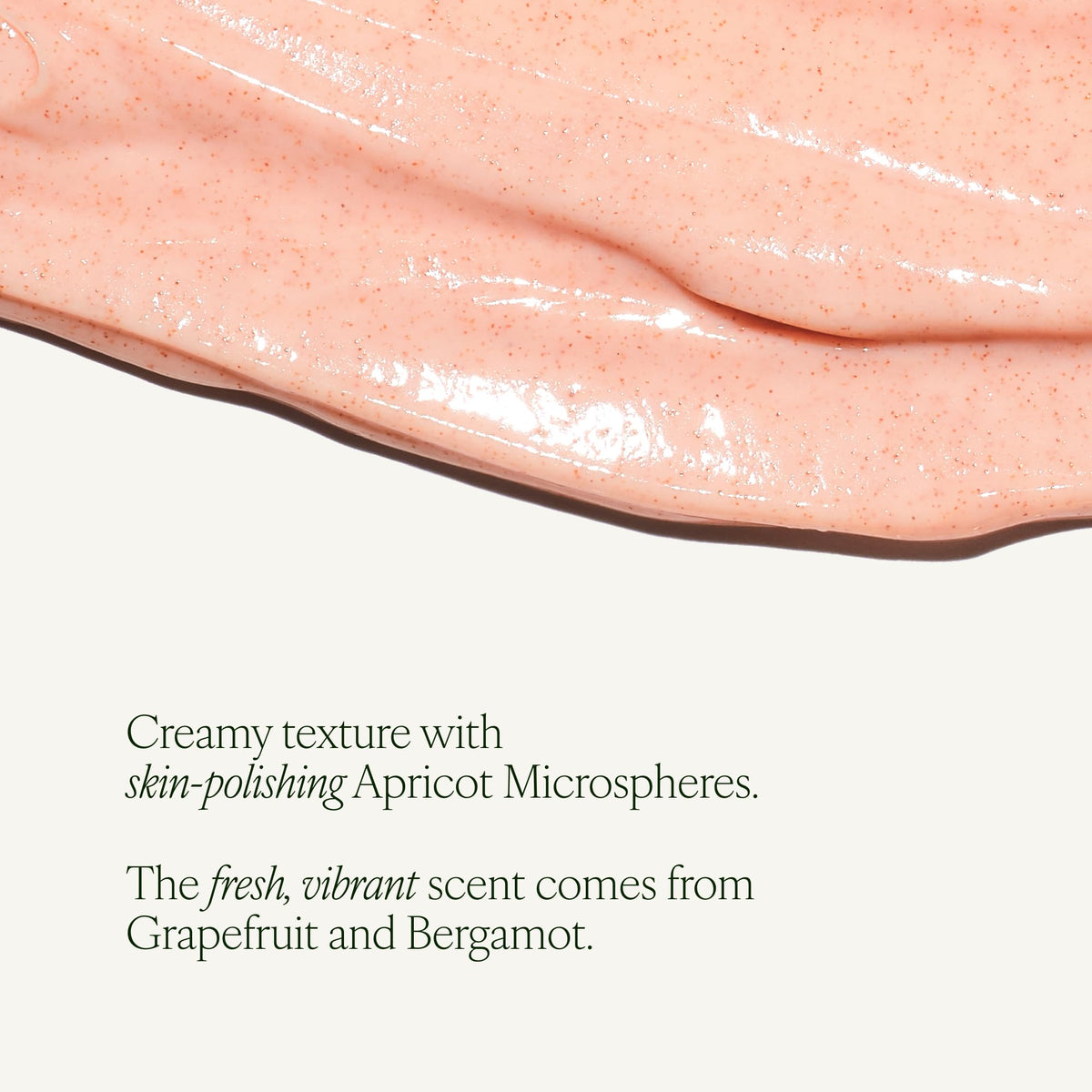 Tata Harper gel applied to skin demonstrating rinse-off texture and gentle polishing
