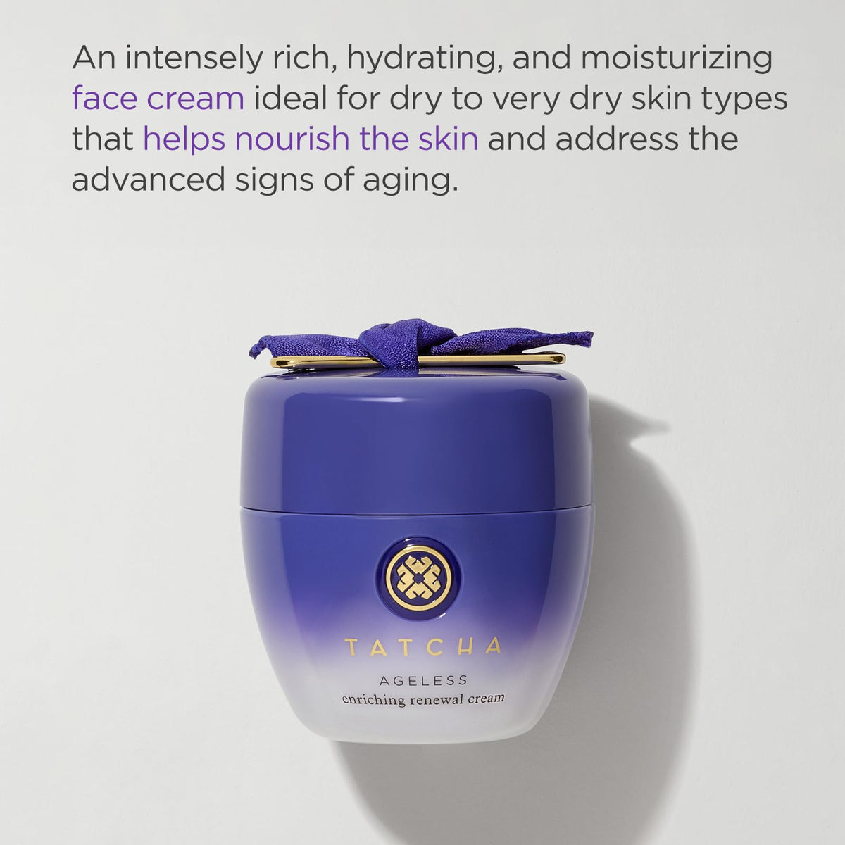 TATCHA creamy texture close-up illustrating rich moisture and smooth application