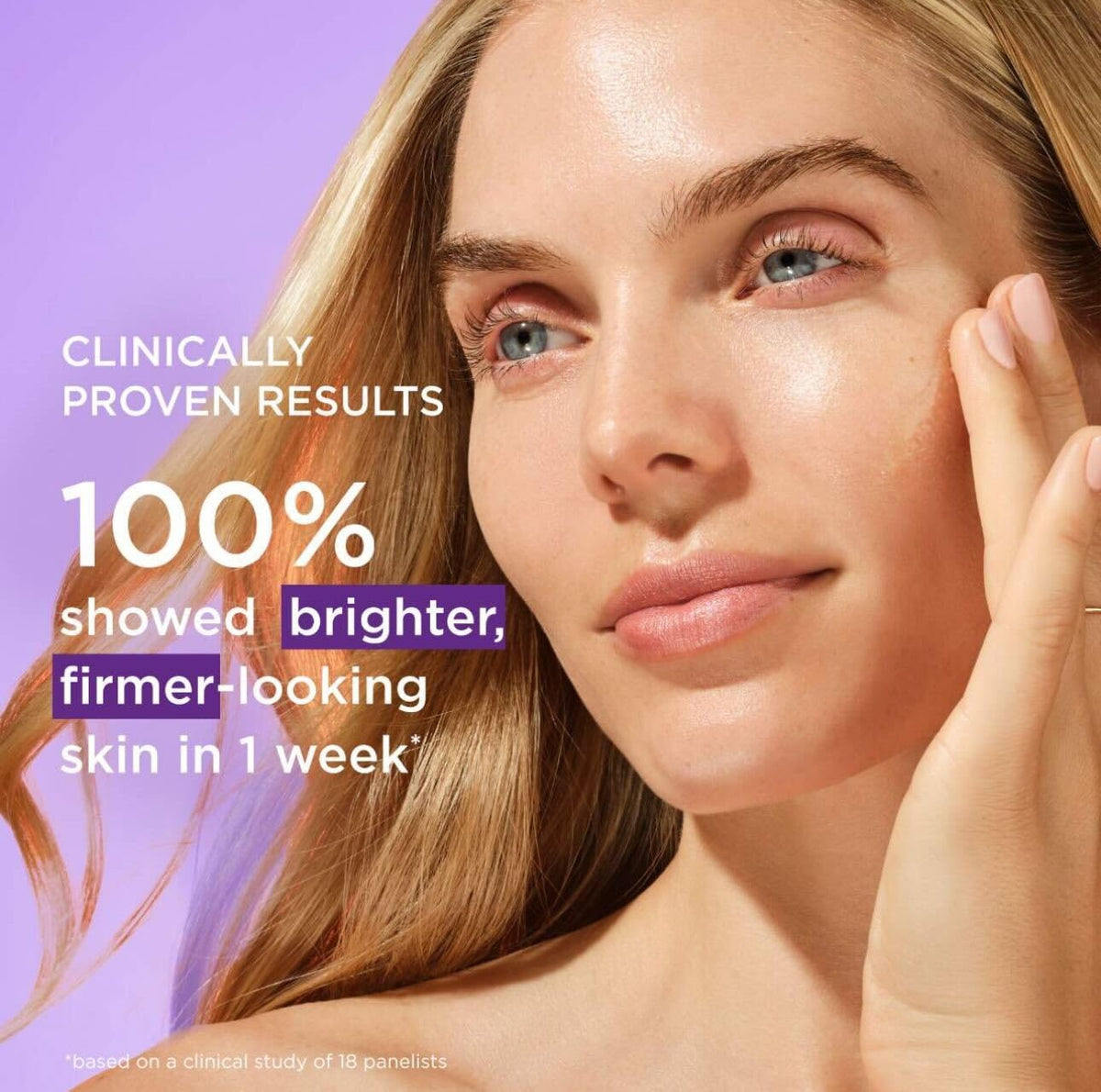 Closeup of serum texture on fingertip showing lightweight consistency and quick absorption