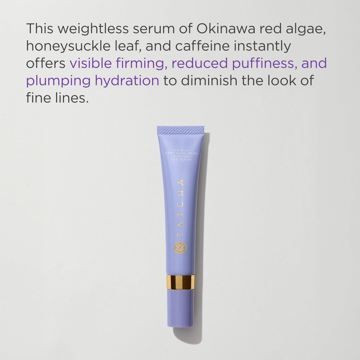 TATCHA ceramic applicator close-up showing cooling tip for de-puffing benefit