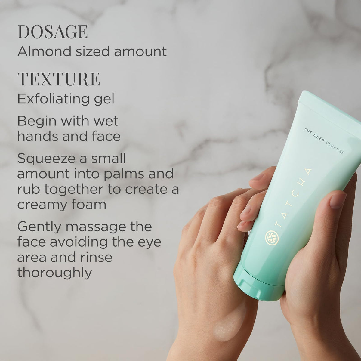 Tatcha deep cleanse on bathroom vanity in lifestyle scene for daily ritual appeal