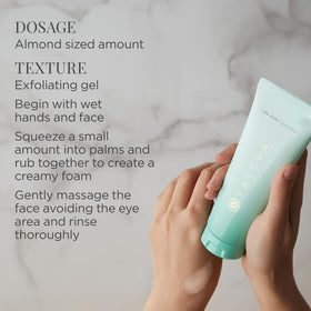 Tatcha deep cleanse on bathroom vanity in lifestyle scene for daily ritual appeal