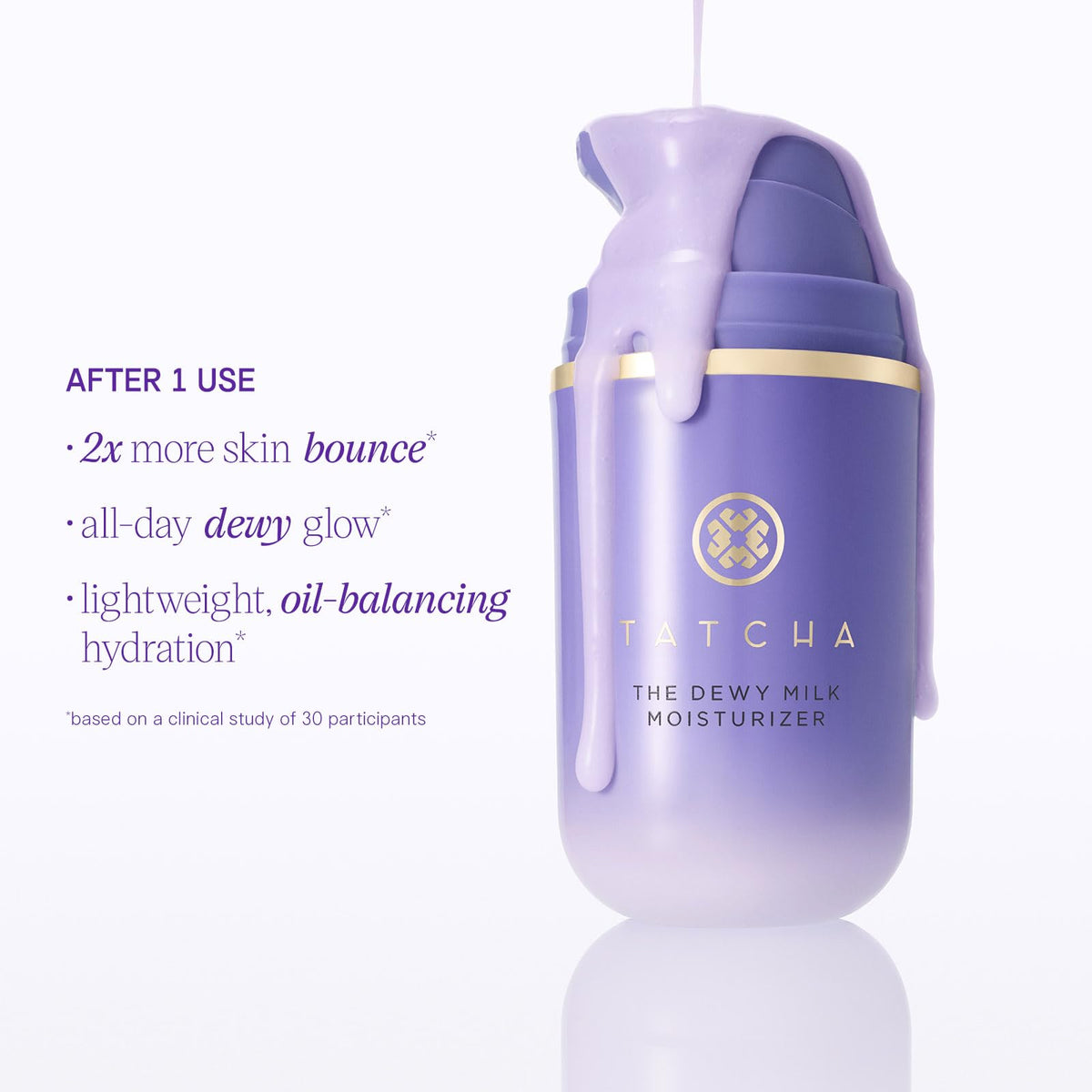 TATCHA dispensed drops on fingertip demonstrating lightweight application