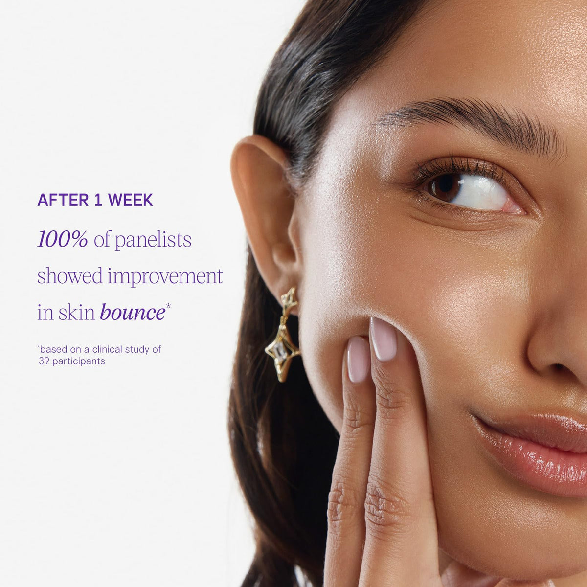 TATCHA moisturizer in hand showing size and easy-to-blend benefit