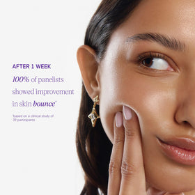 TATCHA moisturizer in hand showing size and easy-to-blend benefit