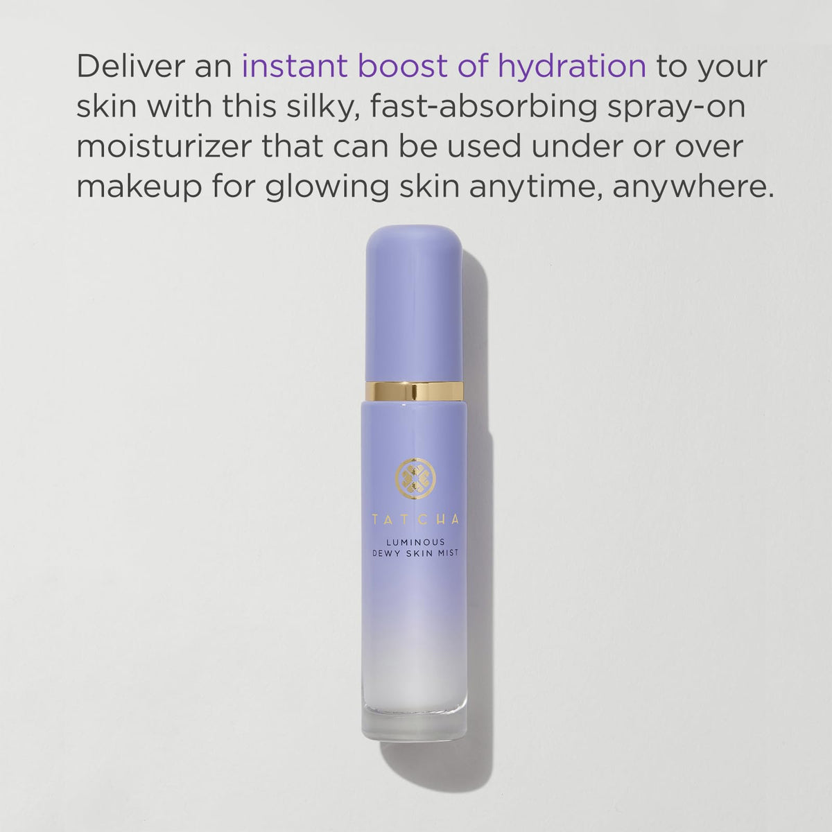 TATCHA mist cloud texture demonstrating lightweight hydration finish