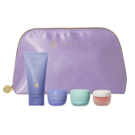 TATCHA travel pouch front view showing kit and portability benefit
