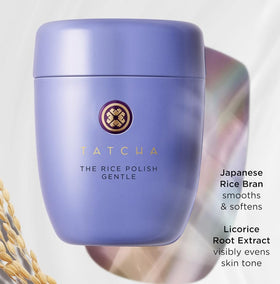 TATCHA product in hand being mixed with water, showing easy daily use