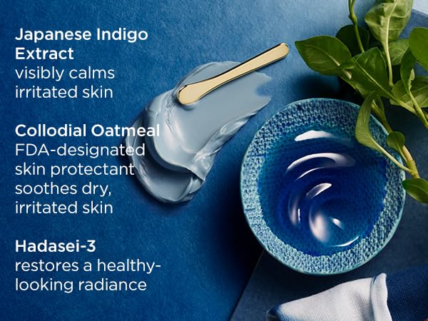 TATCHA product label close-up showing fragrance-free formulation benefits