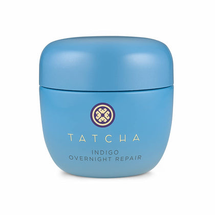 TATCHA jar front view showing label and calm packaging, conveys soothing benefit