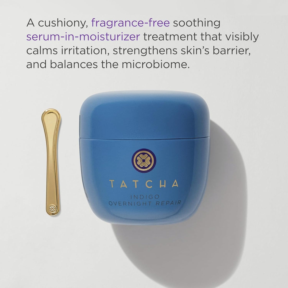 TATCHA Japanese indigo closeup ingredient highlighting calming benefits