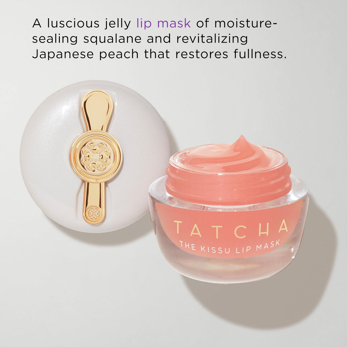TATCHA ingredient shot with Japanese peach highlighting natural soothing benefits