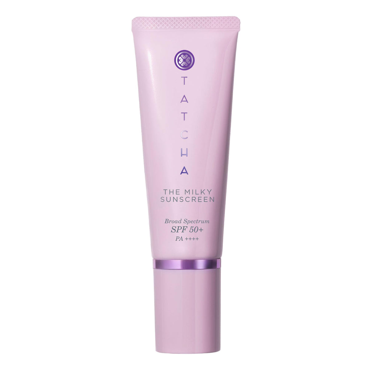 TATCHA Milky Sunscreen front packaging showing SPF 50 protection benefit