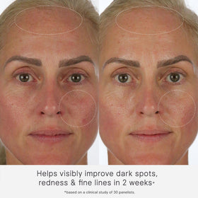 TATCHA Milky Sunscreen label close-up showing key ingredients and benefits