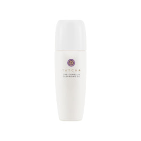 TATCHA front packaging shot showing sleek bottle and benefit of gentle cleansing