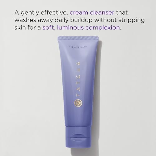 TATCHA Rice Wash pump detail showing gentle cleanser and quick lather