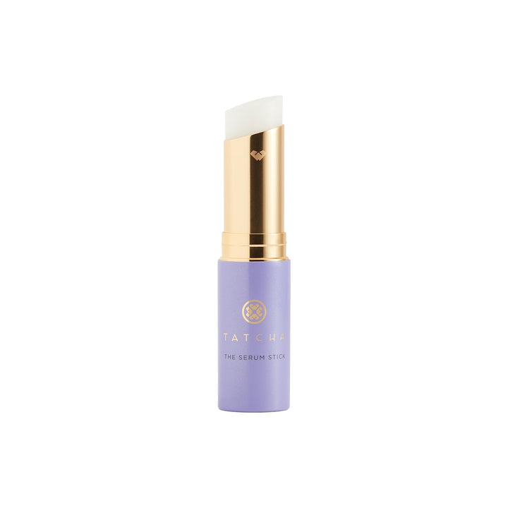 TATCHA serum stick front view showing compact packaging and quick smoothing benefit