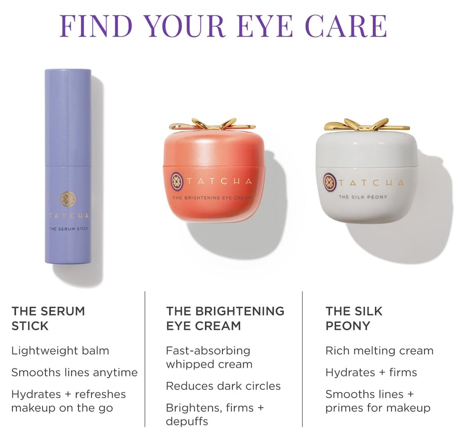 TATCHA serum stick inside a handbag lifestyle shot showing on-the-go touch-up benefit