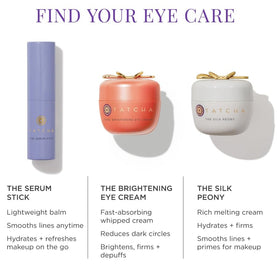 TATCHA serum stick inside a handbag lifestyle shot showing on-the-go touch-up benefit