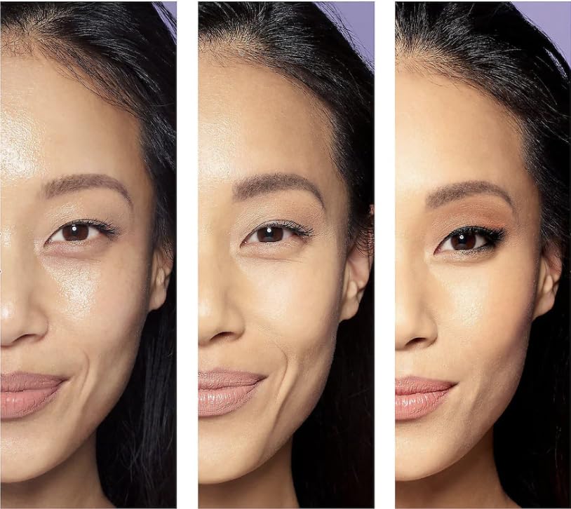 TATCHA primer warmed on fingertips demonstrating fast absorption and easy blending