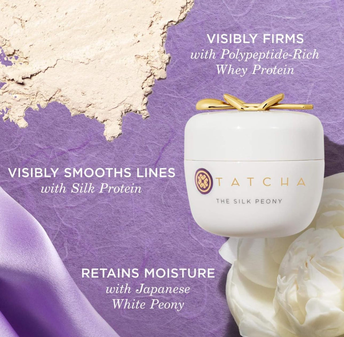 TATCHA label detail focusing on Hadasei-3 and ingredient clarity benefits
