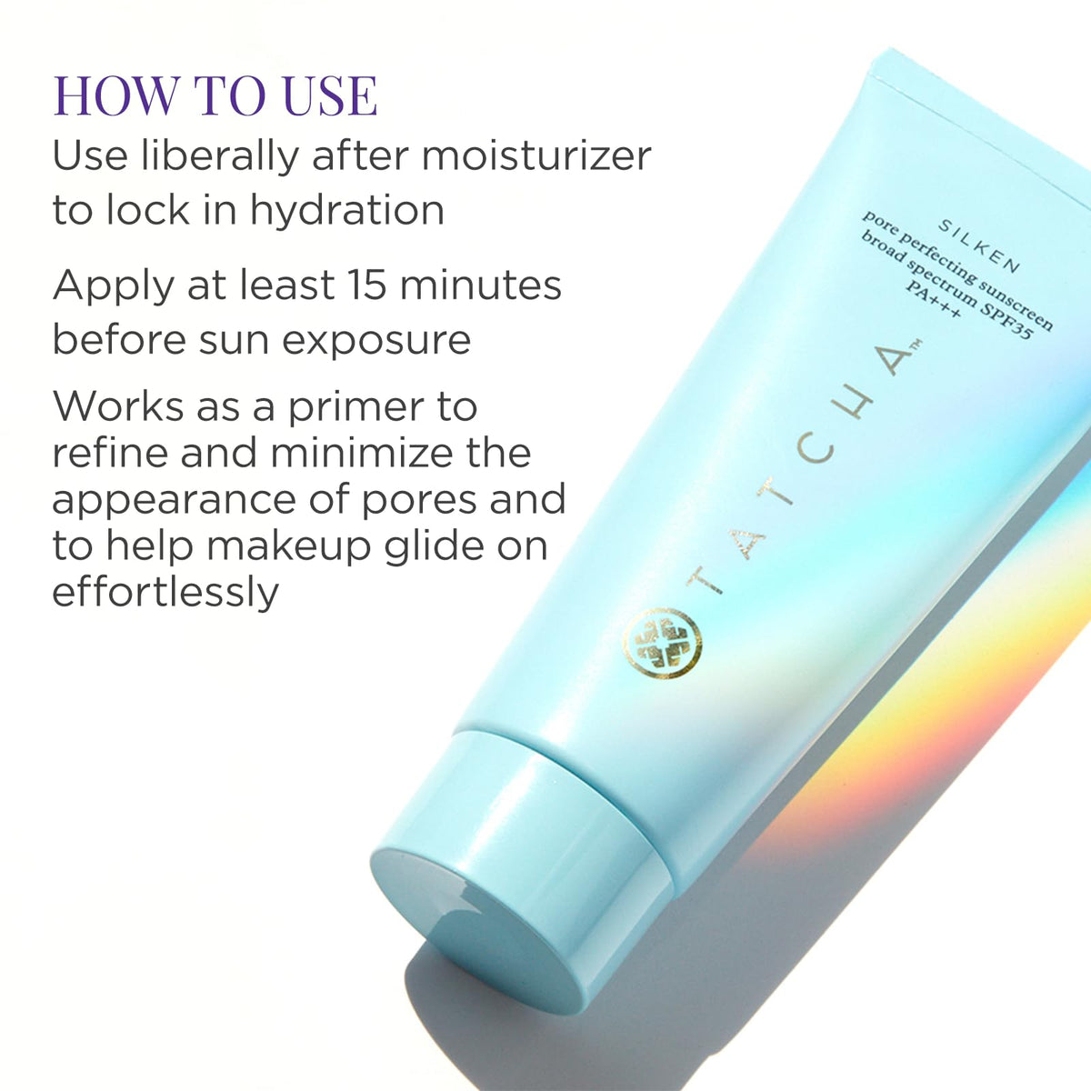 TATCHA applied under foundation for longer-wear makeup