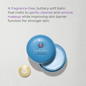 TATCHA soothing cream jar open showing comfort and restorative benefit
