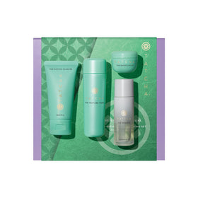 TATCHA kit front packaging shows benefits for pore refinement
