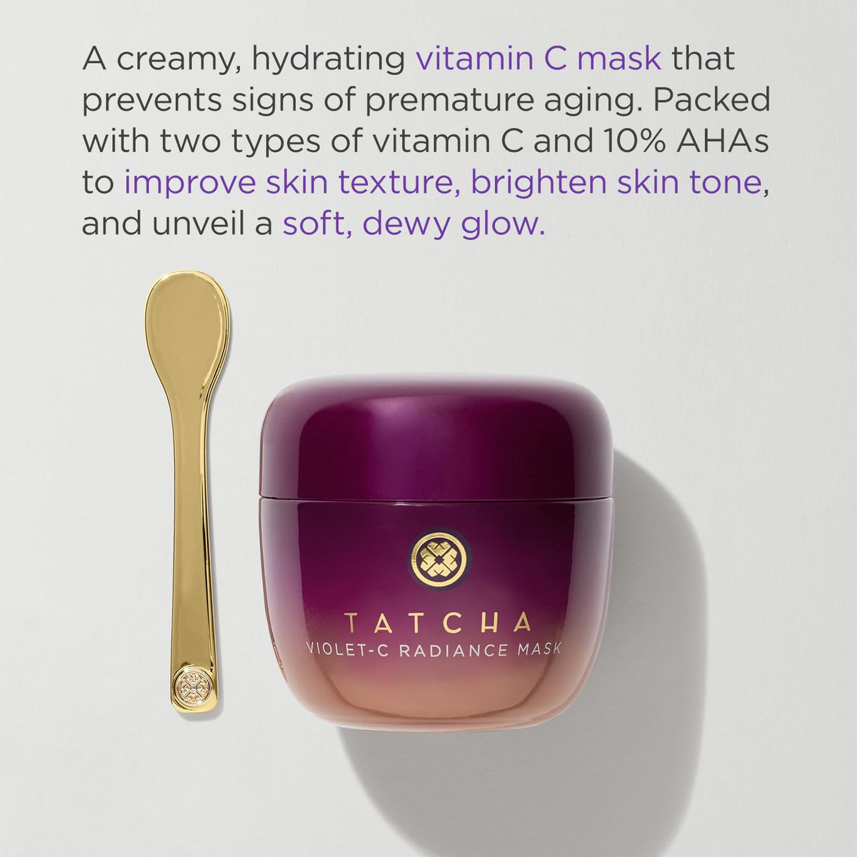 TATCHA creamy mask texture spread showing smooth application and hydration