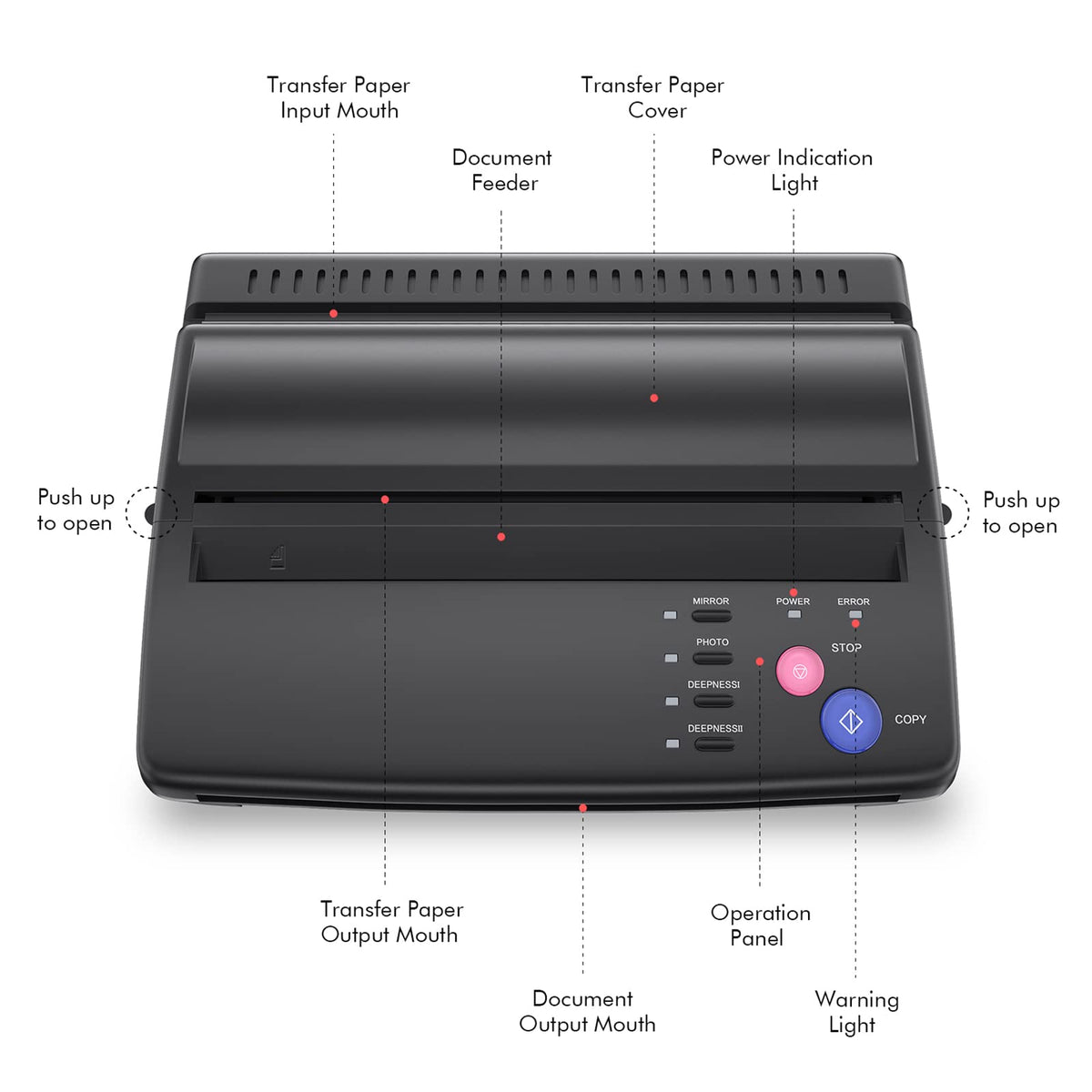 TATELF side profile highlighting slim footprint and cable port