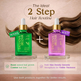 Tatiana Irizar dropper applying serum to scalp for targeted delivery