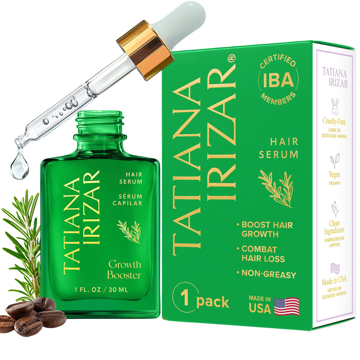 Tatiana Irizar front packaging showing clean label and benefits