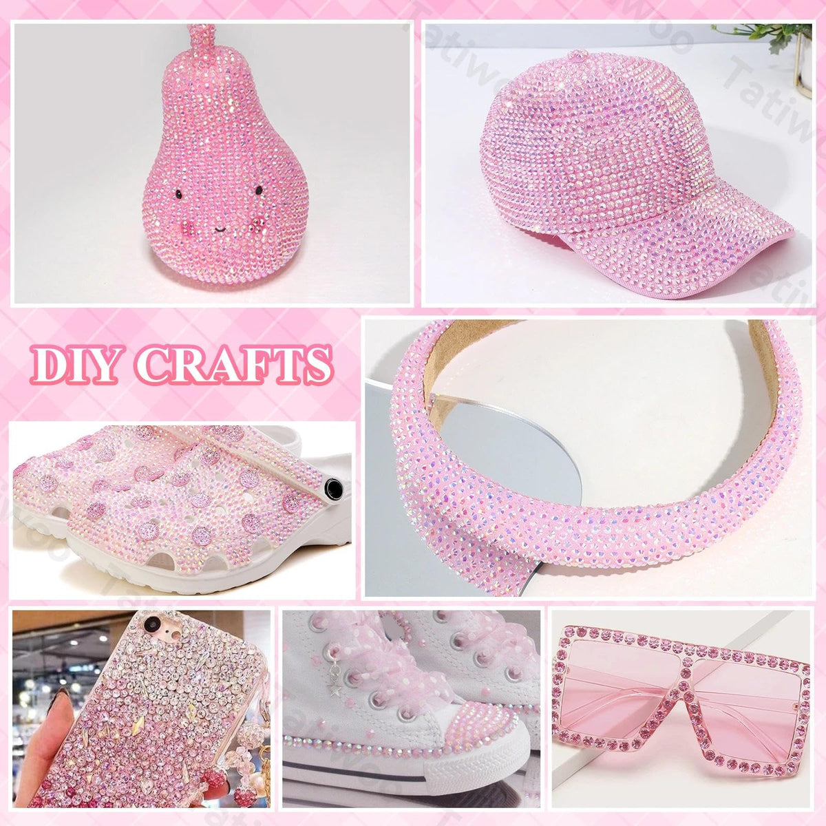 Tatiwoo craft table with gems in use illustrating creative applications benefit