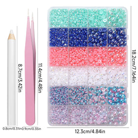 Tatiwoo pearls applied on acrylic nails demonstrating secure, low-profile finish benefit