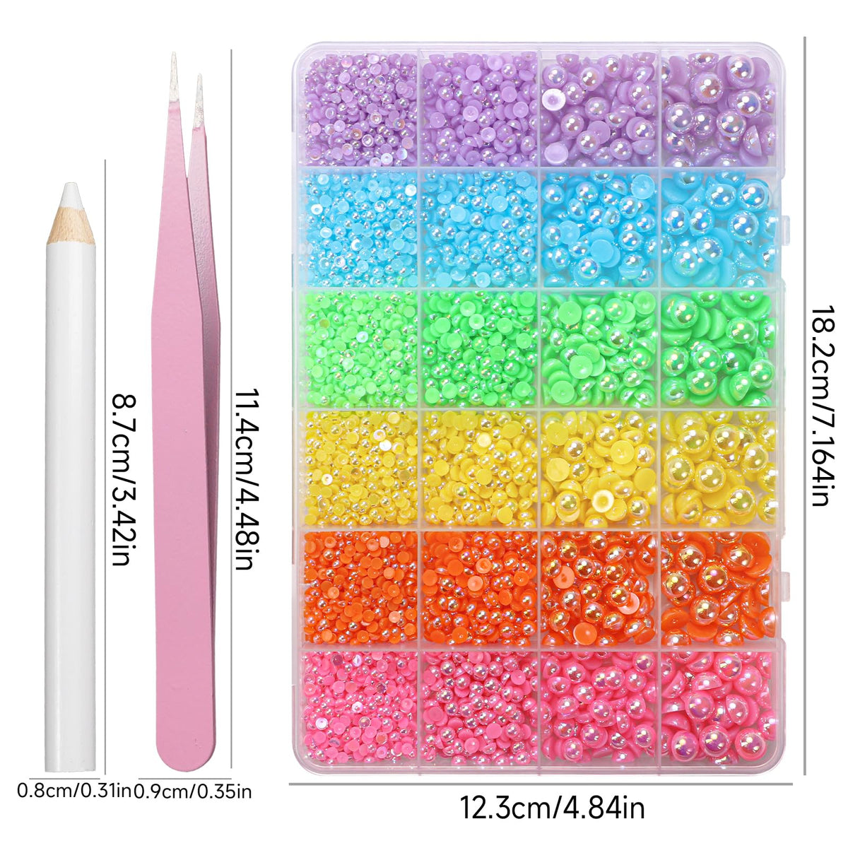 Tatiwoo picker pencil and tweezer alongside pearls for precise placement and faster application