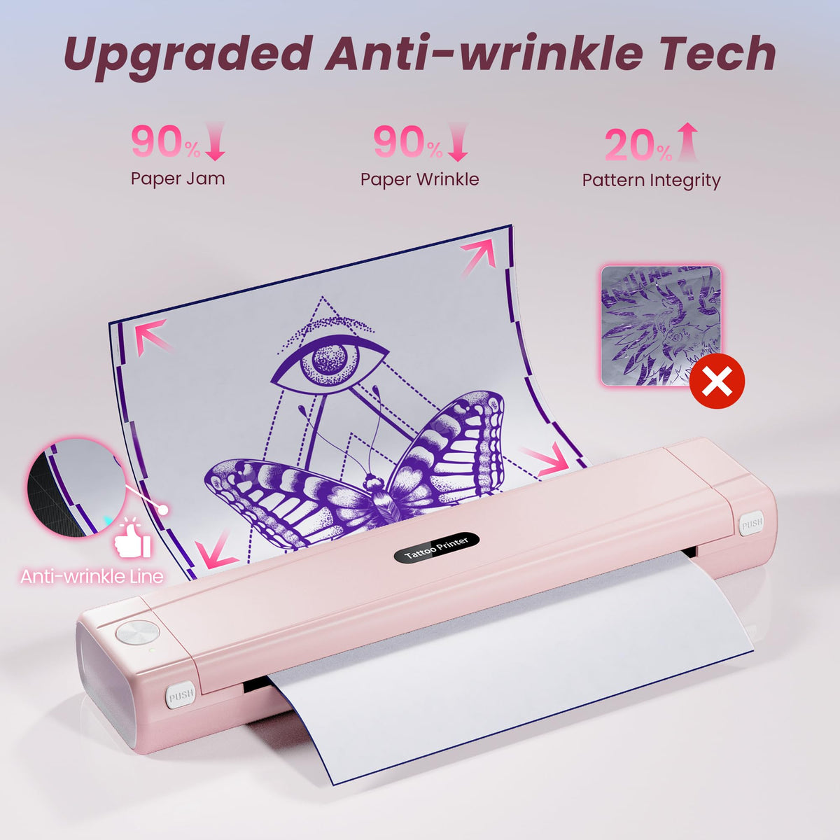 TATTMUSE stack of 10 transfer papers included, ready-to-use convenience
