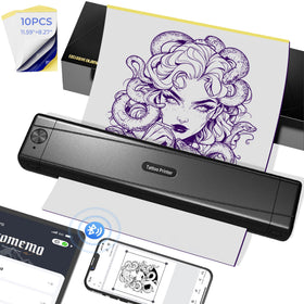 TATTMUSE front view showing compact printer and clear stencil output benefit