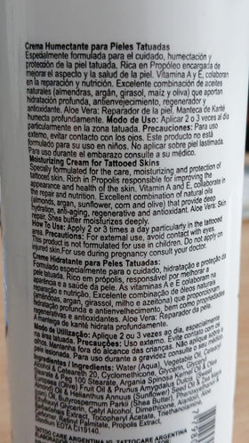 Tattoo Care cap and tube detail illustrating quality packaging benefit