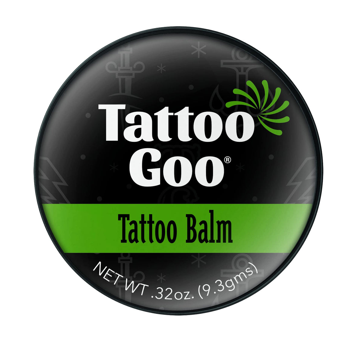 Tattoo Goo tins inside a gym bag showing ready-to-go aftercare for on-the-move maintenance