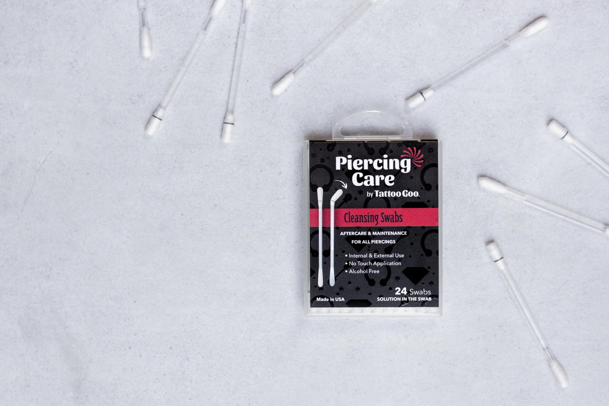 Tattoo Goo cotton tip texture showing gentle absorbent tip for precise care
