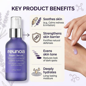TAWODIUM serum texture on skin swatch showing lightweight hydration benefit