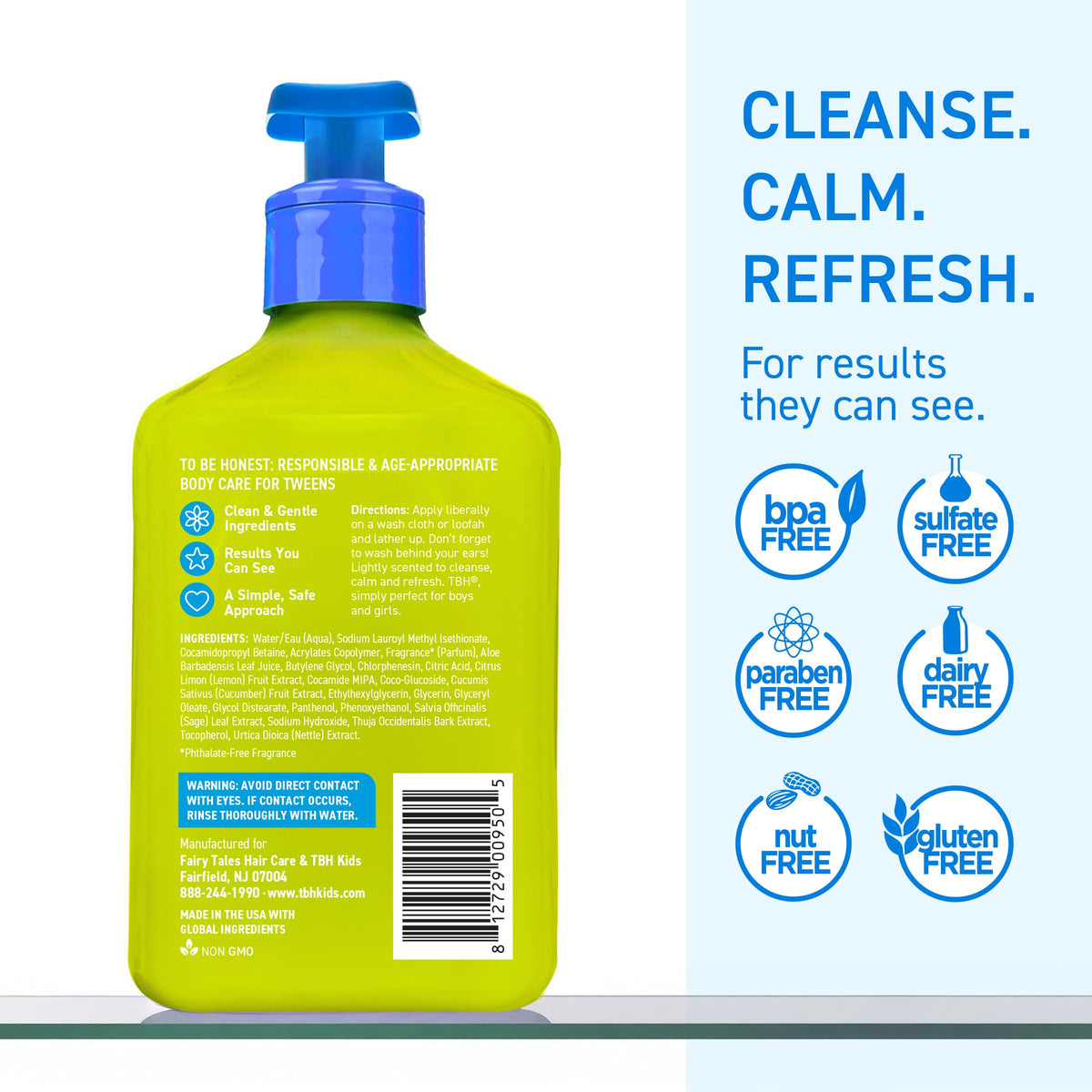 TBH pump close-up with creamy texture visible, demonstrating smooth lather