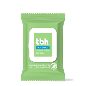 TBH front packaging showing 30-count wipes and benefits