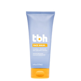 TBH front bottle showing label and soothing design, clear instructions benefit