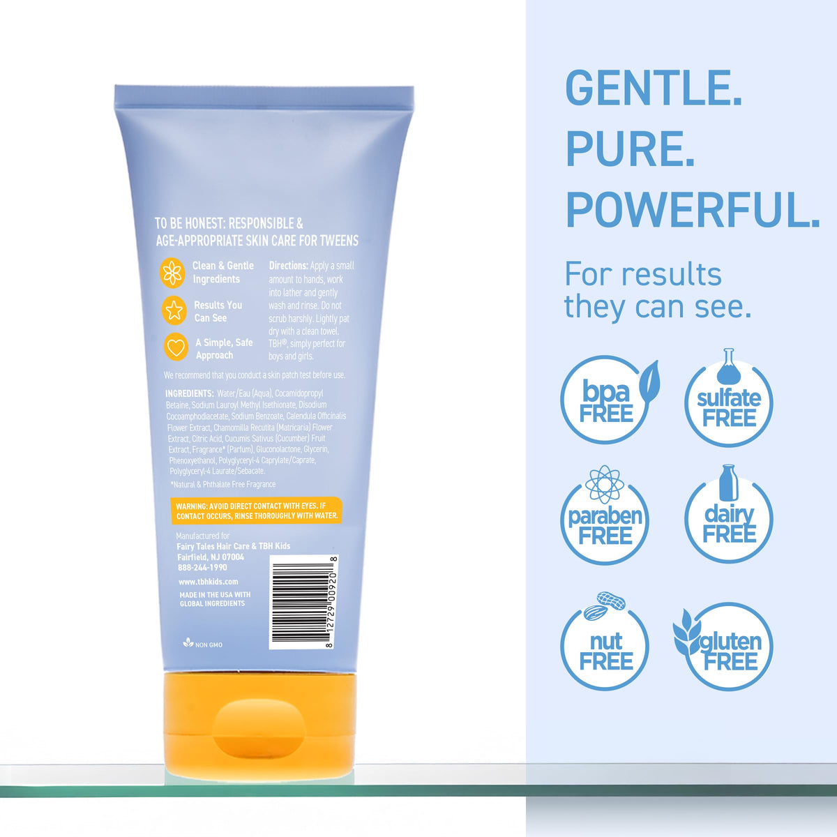 TBH pump dispensing gel, easy-use packaging ideal for kids