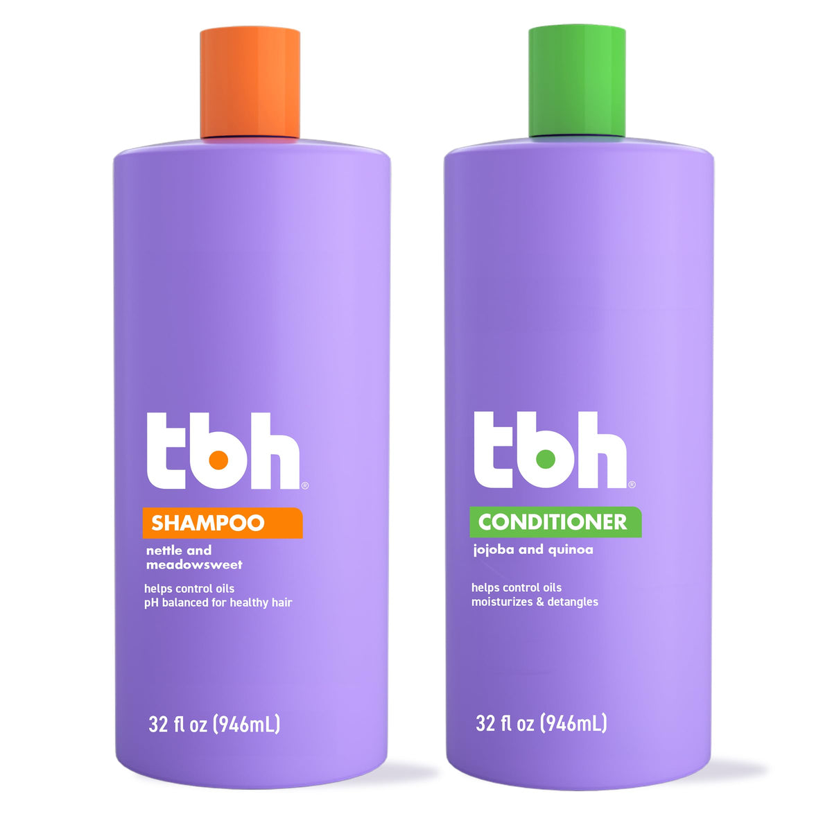 TBH conditioner being dispensed, demonstrating detangling and softening benefit