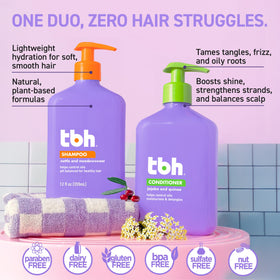 TBH shampoo lather on hand, showing gentle cleansing without heaviness
