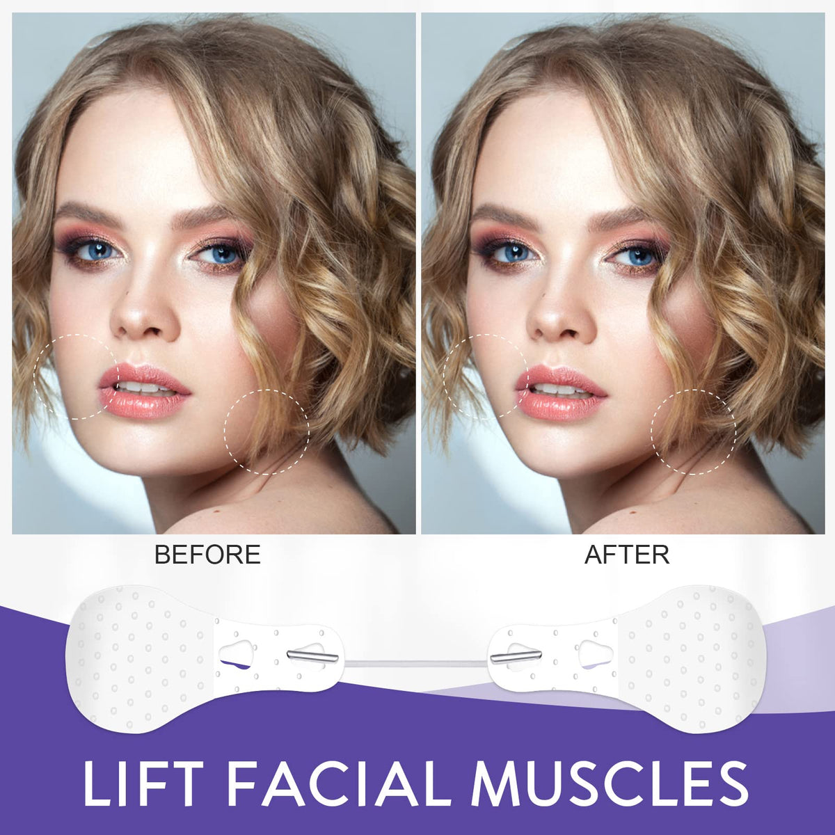 TDZLDM before and after jawline photo highlighting sharper contours